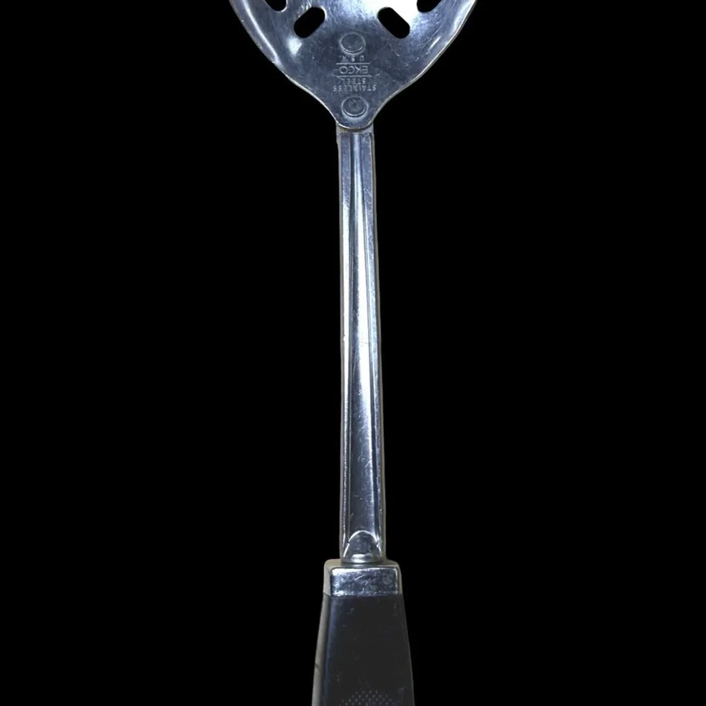 Ekco Stainless Steel Slotted Spoon Kitchen Utensil Cooking Serving USA READ
